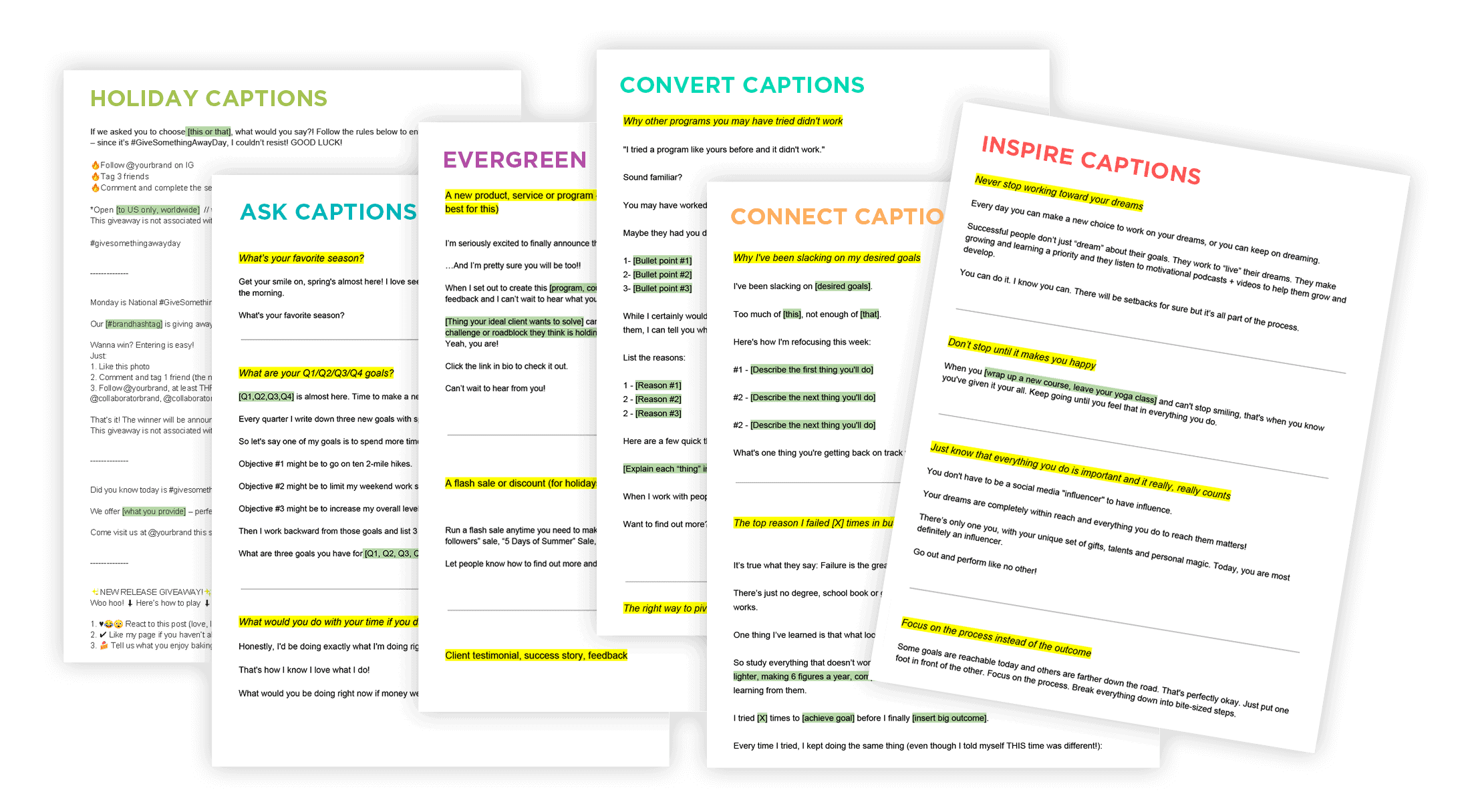 Content Calendar System | Caption Templates by ConversionMinded