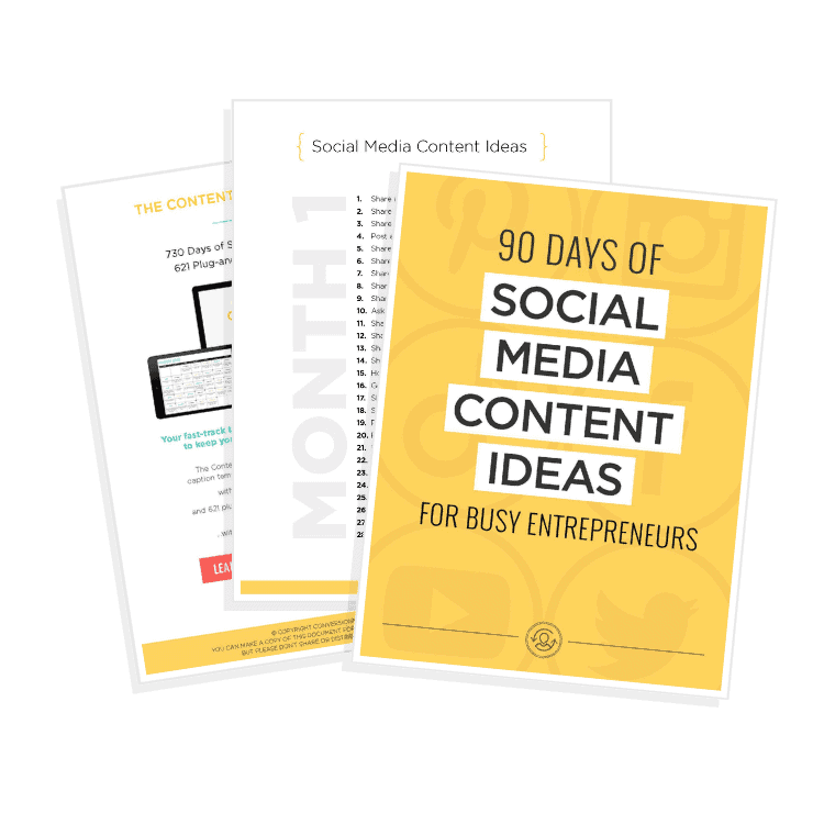 90 Days of Social Media Content Ideas