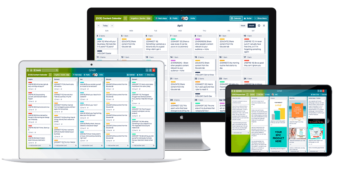 Trello Content Calendar by ConversionMinded