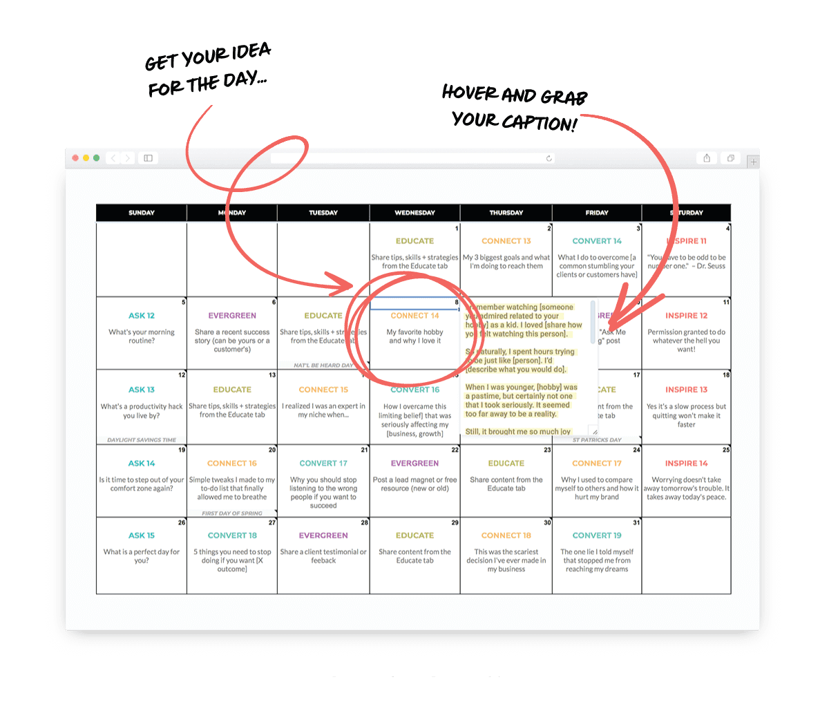 The Content Calendar System is flexible and easy to use