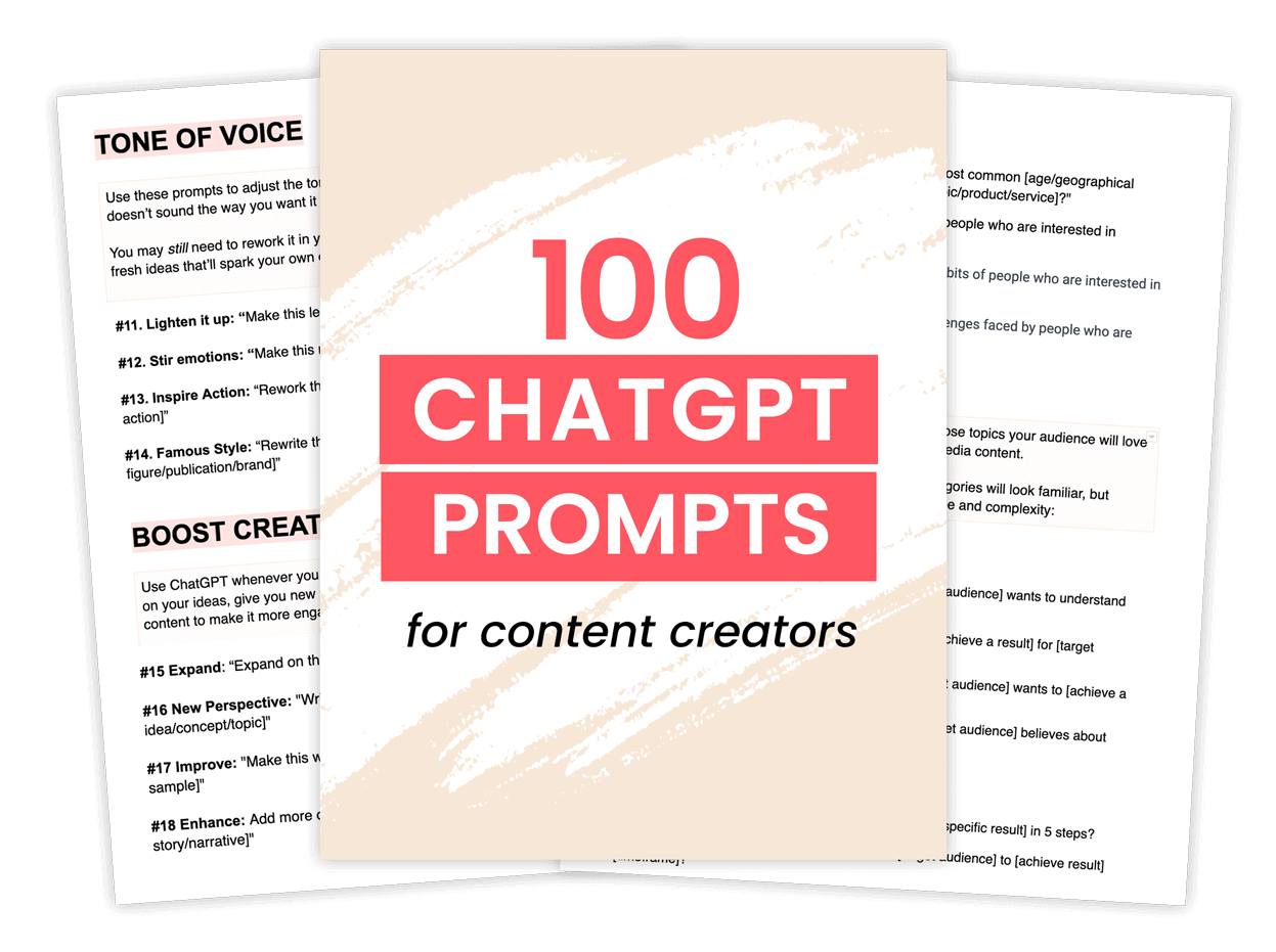 ChatGPT Prompts for Content Creators