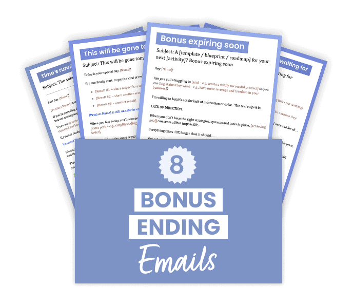 8 bonus ending emails