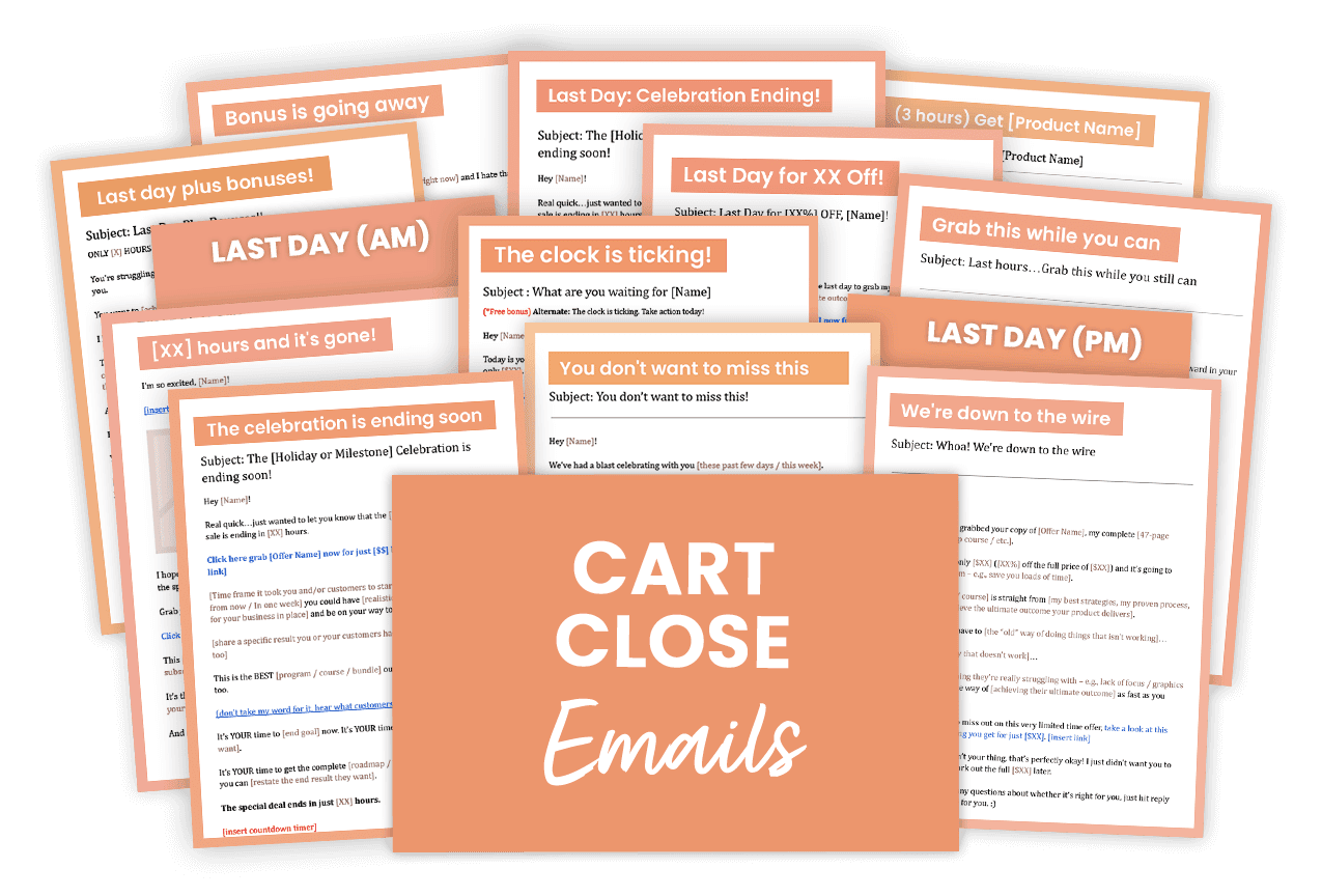 Cart Close emails