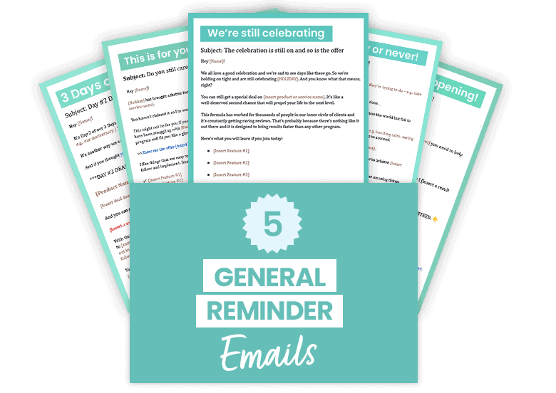 General Reminder email