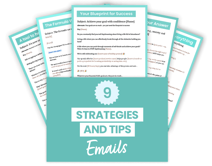 Strategies & Tips emails