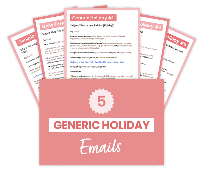 5 Generic Holiday Emails