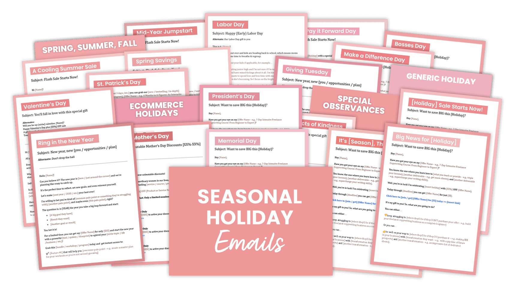 Seasonal Holidays emails