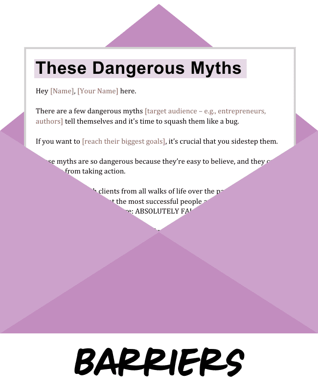 Barriers email | Email Sequence Builder