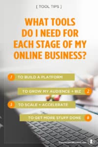 19 Must Have Online Business Tools For Savvy Entrepreneurs | If you’re building your online business and not sure what tools and resources you really need and where to spend your money, this post is for you! It includes 19 tools that will help you build your platform, grow your audience and your business, and then automate and accelerate to scale it beyond start up. Click through to check out all the tools!