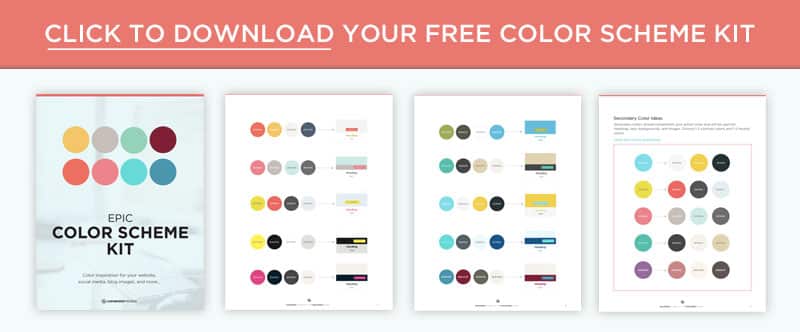 Download the free color scheme kit to help you choose and apply colors to your brand!
