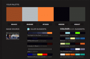 Pictaculous - color palette generator from an image