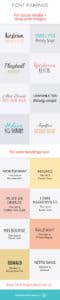 Font Pairings for the Web, Social Media and Blog Images! Plus, a FREE downloadable font inspiration kit to experiment with! Click through to see all the fonts!