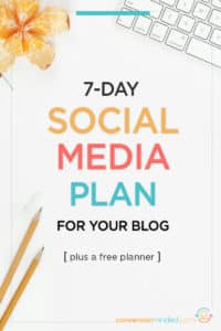 A complete 7-day social media marketing plan plus a monthly social media and blog planner printable! social media tips for business, social media calendar, social media tips #socialmedia #bloggingtips