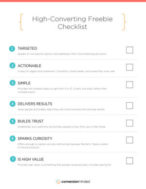 The Perfect Freebie Checklist | ConversionMinded