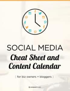 Social Media Cheat Sheet and Content Calendar
