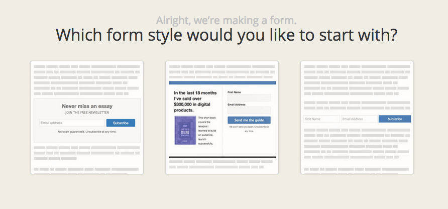 How to create your first form in ConvertKit. Woo!