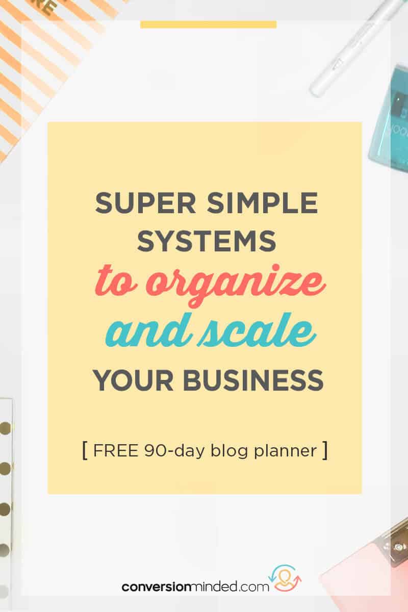 Simple productivity systems for busy bloggers to help you streamline and scale your business! It includes time management tips, goal planning ideas, goal planning tips for bloggers, business goal setting, and productivity hacks to help you get more done in less time, plus a free goal setting planner.