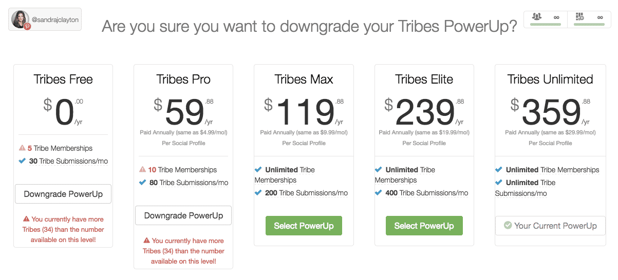 Tailwind Tribes PowerUps Pricing