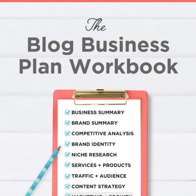 The Blog Business Plan Workbook