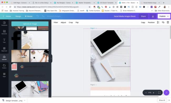 Video tutorial of Sandra Clayton's Biz-in-a-Box Design Toolkit