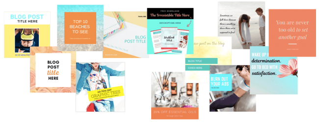 Social media templates for Instagram