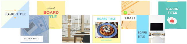 Pinterest board cover templates