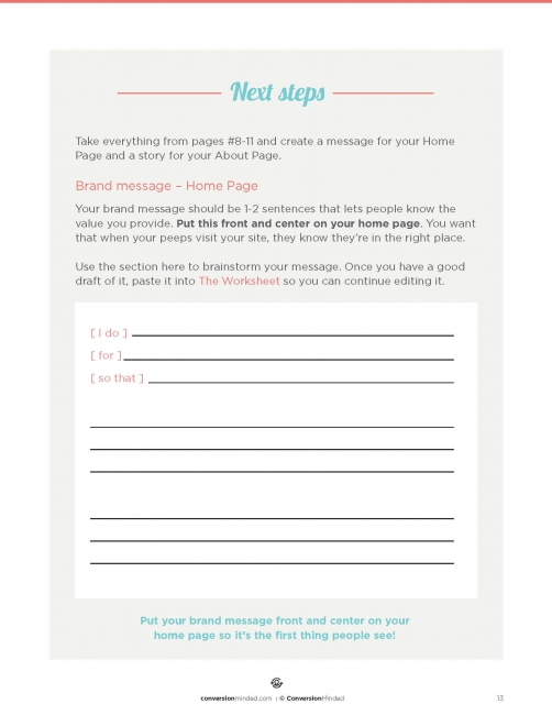 Build My Brand Workbook | Page 12 | ConversionMinded