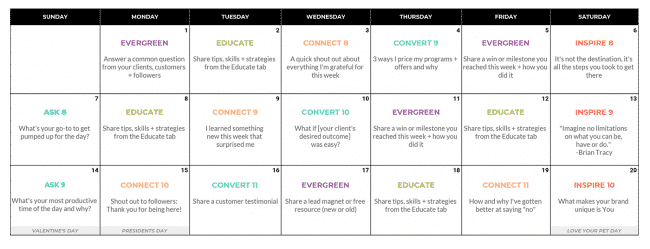 Calendar Example
