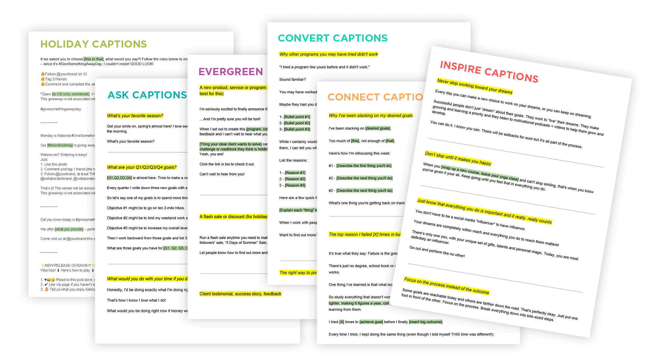 Content Calendar System | Caption Templates by ConversionMinded