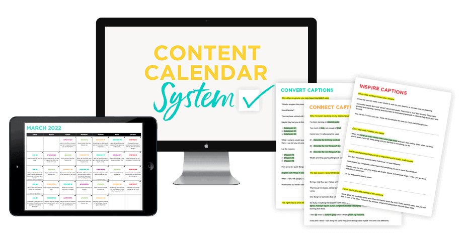 The Content Calendar System by Sandra at ConversionMinded