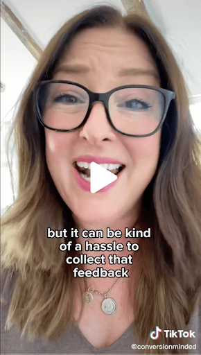 example of a TikTok tutorial video from an Instagram caption