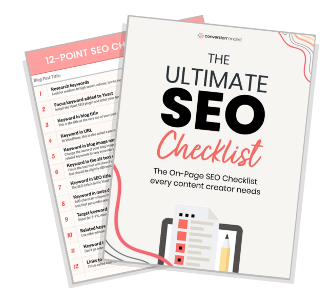 SEO Checklist by ConversionMinded