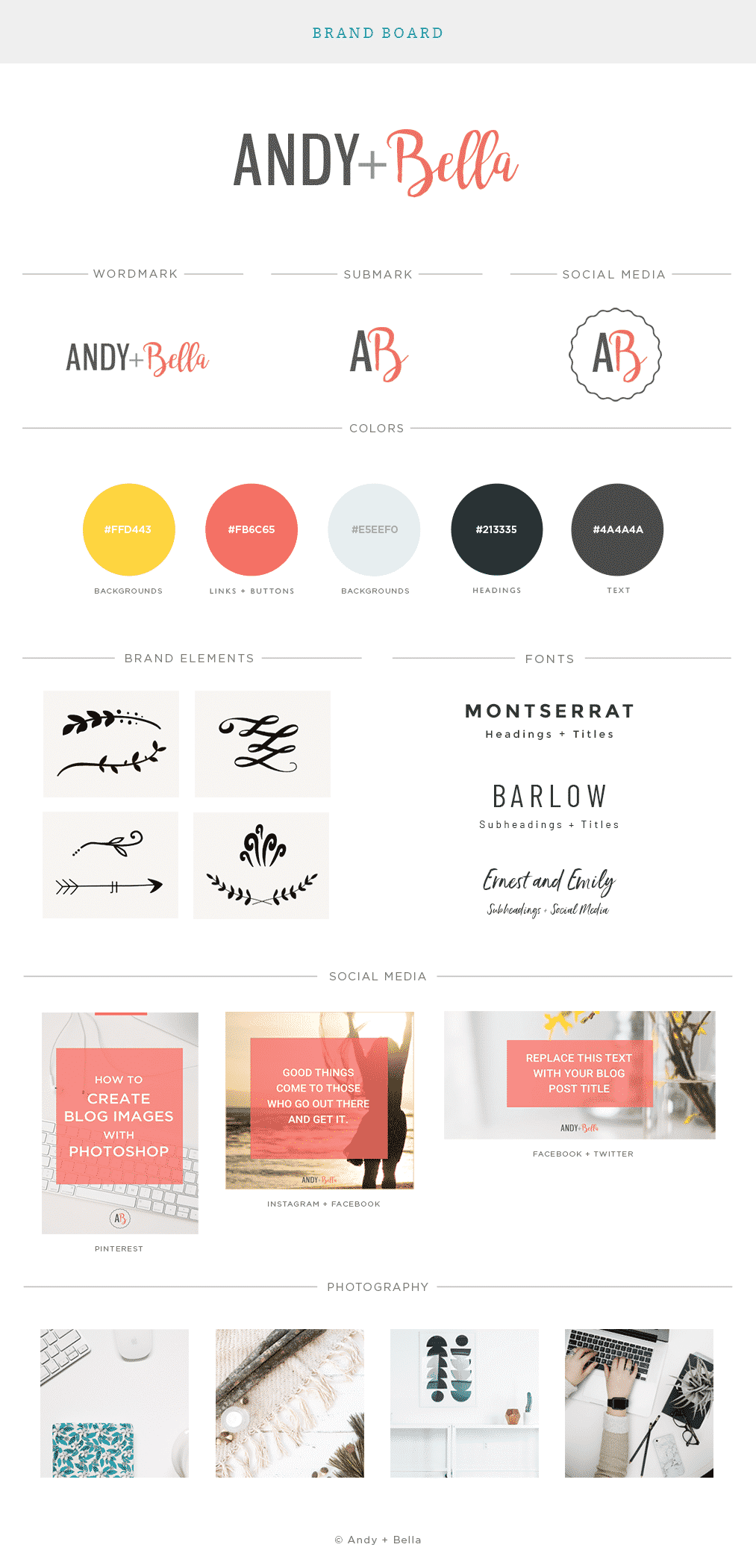 Brand Board Example | The Build My Brand Toolkit by ConversionMinded