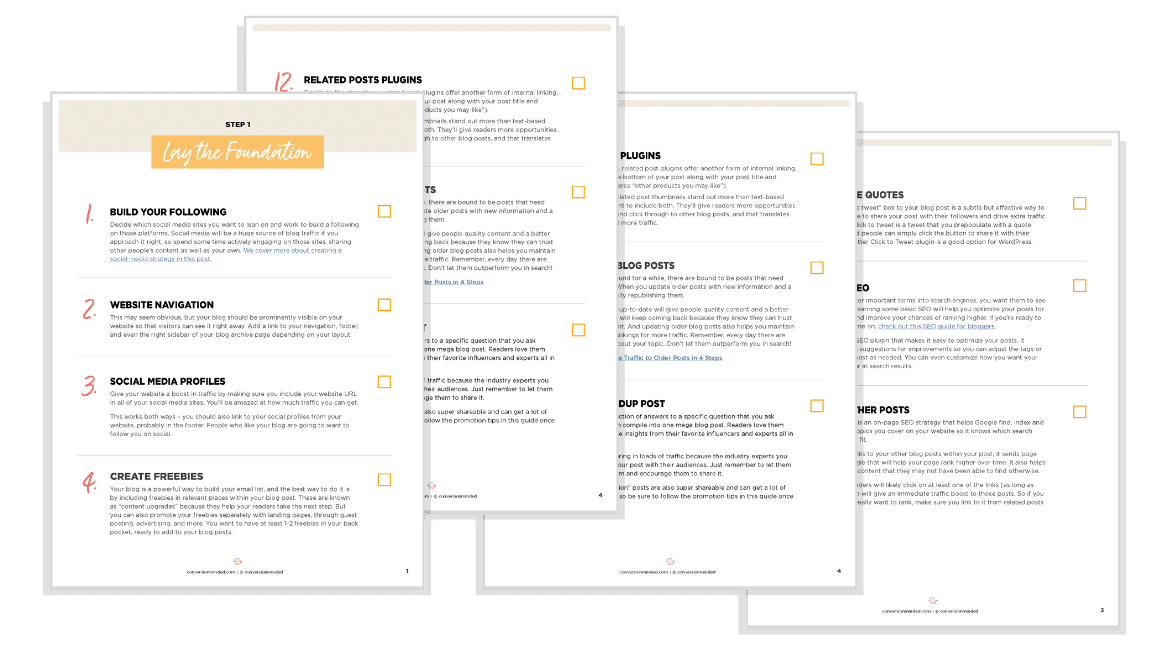 Boost Blog Traffic Guide Section 1 by ConersionMinded