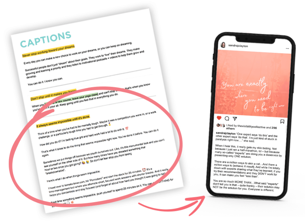 Content Calendar System captions