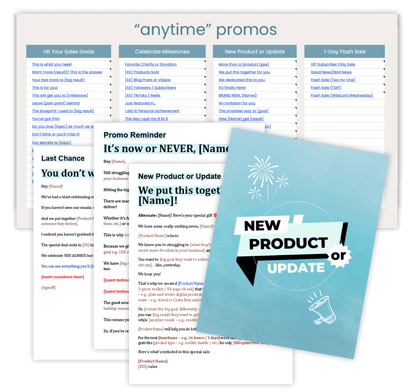 Product Update promos