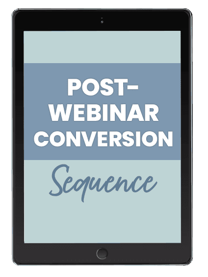 Post-Webinar conversion Sequence | Email Sequence Builder by ConversionMinded